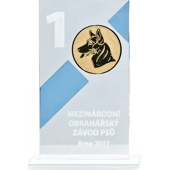 Cinkili Skleněná plaketa C18011 Označení: C, Výška: 90 mm x 130 mm, Průměr: --