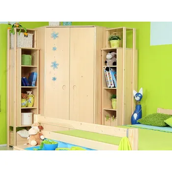 Knihovna Skříň policová Domestav D307 Materiál: Smrk, Povrchová úprava: Přírodní provedení