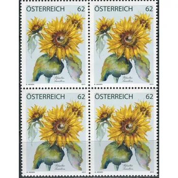 Poštovní známka Österreich post (2013) MiNr. 3049 ** - Rakousko - 4-bl - slunečnice