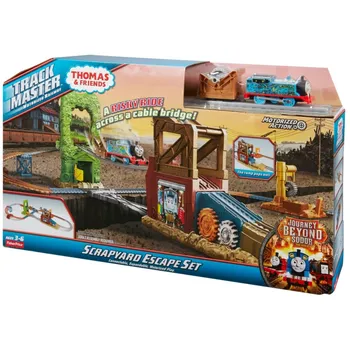 Vláček a vláčkodráha Fisher Price Mašinka Tomáš Lanový most set