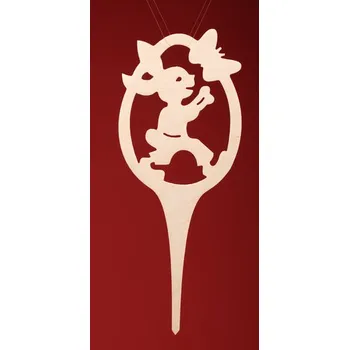 Vánoční dekorace Zápich vejce - Kluk motýl (10cm)