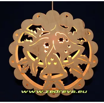 Vánoční dekorace Závěsné - 3 zvonky v kruhu
