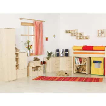 Knihovna Skříň rohová Domestav D418 Materiál: Smrk, Povrchová úprava: Barevné lakování