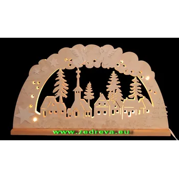 Vánoční dekorace Oblouk - Vesnička s anděly