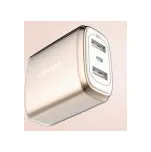 USAMS U2 USB Cestovní nabíječka GOLD zlatá barva (EU Blister)