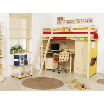 Knihovna Skříň 2-dvířková Domestav D503 Materiál: Smrk, Povrchová úprava: Přírodní provedení