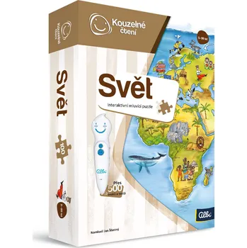 interaktivní kniha Albi Kouzelné čtení Svět: puzzle