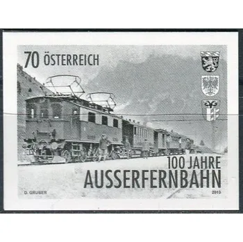 Poštovní známka Österreich post (2013) MiNr. 3086 ** - Rakousko - černotisk - 100 let Außerfernbahn