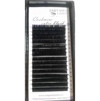 Péče o řasy a obočí Řasy FLAT černé kašmírové CASHMERE EXTRA BLACK-jedna délka 0,15 EMPORIO Lashes