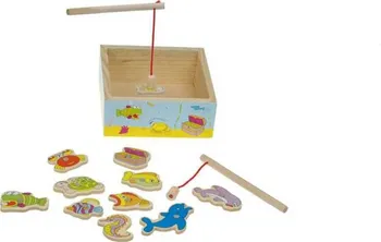 Dřevěná hračka Mikro Trading Hra akvarium 15 x 15 x 6 cm