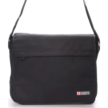 Lehká velká látková taška na notebook - Enrico Benetti Terd černá