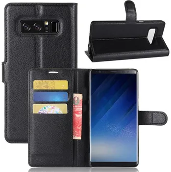 Pouzdro na mobilní telefon SAMSUNG GALAXY NOTE 8 - pouzdro (kryt obal) peněženka se stojánkem - černé