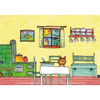 Loutkové divadlo Marionetino Zadní kulisa oboustranná Budulínek