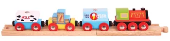 Vláček a vláčkodráha Bigjigs Toys Rail Vlak se zbožím