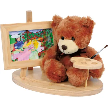 Dřevěná hračka small foot Dřevěný dekorativní stojánek s medvídkem