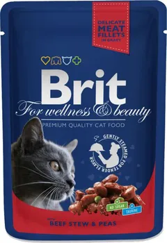 Krmivo pro kočku Brit Premium Cat kapsička Beef Stew/Peas 100 g