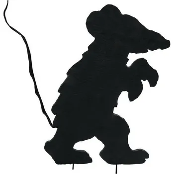 Party dekorace Halloween dekorace - Silueta krysa, 56cm