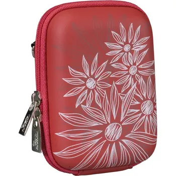 Riva Case 7023 pouzdro na fotoaparát, červené Flowers