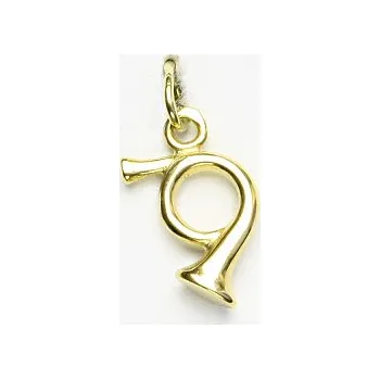 Přívěsek Zlatý přívěsek, žluté zlato, poštovní trubka - P 449 (Zlatá trubka)