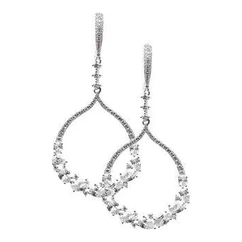 Náušnice Náušnice se zirkony rhodiováno