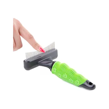 Kartáč pro zvířata JK Animals Hrábky FLEX – 27 rotačních a odpružených hrotů 16x11 cm