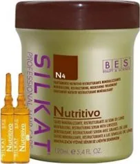 Vlasová regenerace BES Silkat Nutritivo Trettamento N4 12 x 10 ml
