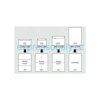 Obálka Obálka C6 samolepicí, 1000 ks, 114 x 162