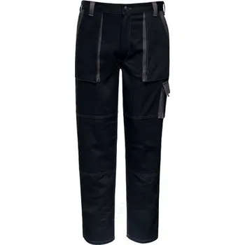 montérky Montérky Bartoš nadměrné pracovní kalhoty do pasu 7006-3 černé/šedé