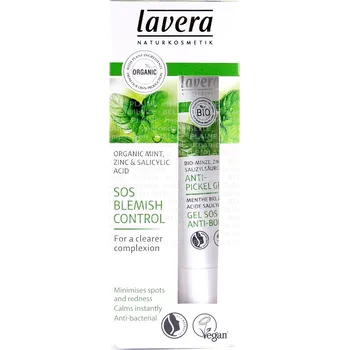 Léčba akné Lavera SOS gel na akné Bio máta, zinek & kyselina salicylová 15 ml