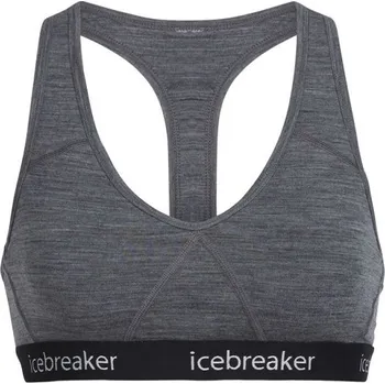 Podprsenka Icebreaker Wmns Sprite Racerback Bra - Gristone HTHR Velikost: L