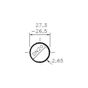 Vodovodní potrubí Trubka sv. žárově pozink. 3/4" /DN 20/27,3-26,5 x 2,65