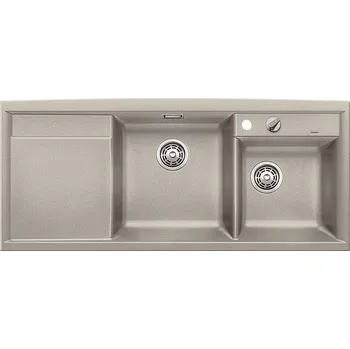 Granitový dřez Recenze Blanco Axia II 8 S s excentrem perlově šedý