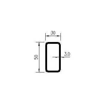 Stavební profil Jekl 50x30x3 1.4301 nerez