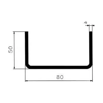 Stavební profil Jekl U 80x50x50x4