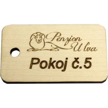 Klíčenka dřevo obdélník