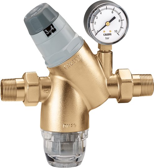 Redukční ventil tlaku vody s filtrem CALEFFI 5351 - 3/4" s manometrem + doprava zdarma