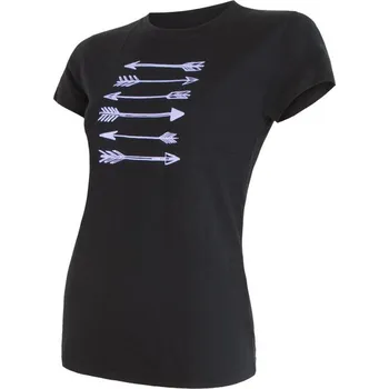 cyklistický dres Triko krátké dámské SENSOR MERINO ACTIVE PT ARROWS černé L