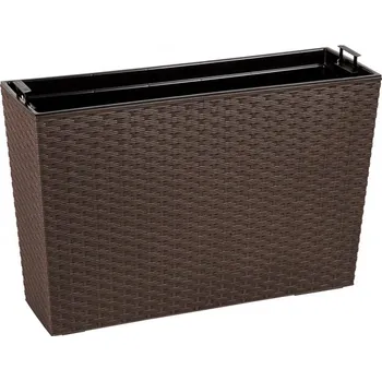 Nohel Garden Werbena Rattan 56 x 19 x 37 cm, tmavě hnědý