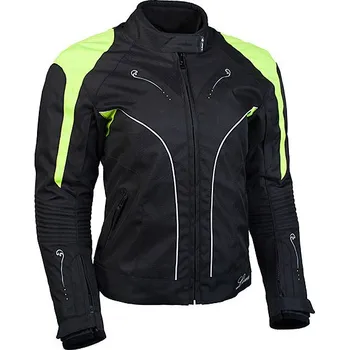 Moto bunda Dámská bunda na motorku MBW LIONESS černá/fluo, třívrstvá DOPRAVA ZDARMA