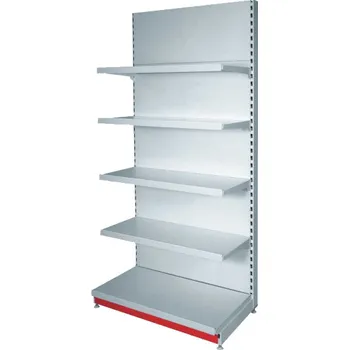 Prodejní regál EU-Regály.cz Přístěnný regál PN-71, výška 2,0m Výška: 2000mm, Délka police: 625mm, Počet polic: 2, Hloubka regálu: 300mm, Typ rámu: přístěnný