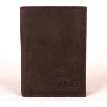 Peněženka Pánská kožená peněženka Always Wild N4 Crazy černo-hnědá | KabelkyproVas.cz