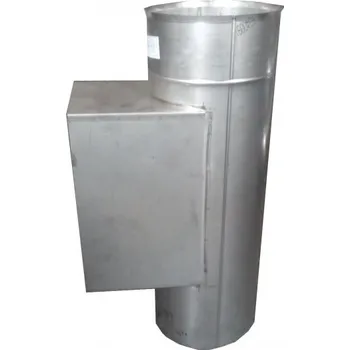 Kouřovod Nerez díl s kontrolním otvorem pro dvířka 150x250 130/1mm 1.4404