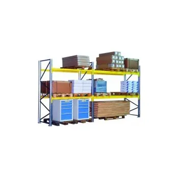 Dílenský regál EU-Regály.cz Paletový regál PN-39, výška 2,0m Výška: 2000mm, Hloubka: 800mm, Nosníkový pár délka: 1800mm s nosností 1500kg, Počet nosníkových párú: 3