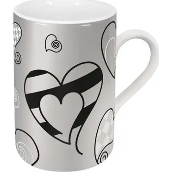 Pattern hearts - hrnek