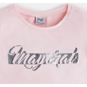 Dívčí tričko Dívčí tričko Mayoral s dlouhým rukávem - 3 barvy velikost: 122, barevná varianta: růžová
