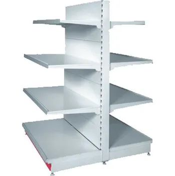 Prodejní regál EU-Regály.cz Oboustranný regál do obchodu PN-74, výška 1,4m Výška: 1400mm, Délka police: 625mm, Počet polic: 2, Hloubka regálu: 300mm, Typ rámu: oboustranný