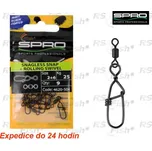 Obratlík s karabinou SPRO Matt Black Snagless Snap + Rolling Swivel 0 + 10 - 4620502