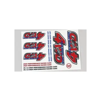 RC vybavení 4 WD Model nálepky pro Monst./Stadium modely