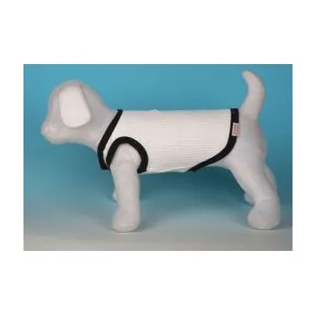 Obleček pro psa Tílko bílé "Lucky'' - doprodej 28 cm