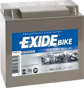 Motobaterie Exide Bike Factory Sealed GEL12-16 12V 16Ah 100A